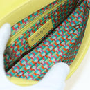 CHANEL Matelasse 20 Chain Shoulder Bag Leather Yellow Silver CC Auth 195108M-10