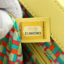 CHANEL Matelasse 20 Chain Shoulder Bag Leather Yellow Silver CC Auth 195108M-11