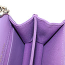 CHANEL Matelasse Chain Shoulder Pouch Lamb Skin Purple Gold CC Auth 195109M-25