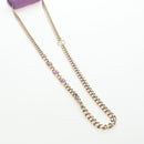 CHANEL Matelasse Chain Shoulder Pouch Lamb Skin Purple Gold CC Auth 195109M-7