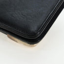 Chrome Hearts Single Fall Long Wallet Leather Black Silver Auth 195110M-17