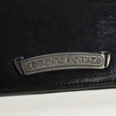 Chrome Hearts Single Fall Long Wallet Leather Black Silver Auth 195110M-18