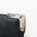 Chrome Hearts Single Fall Long Wallet Leather Black Silver Auth 195110M-10