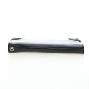 Chrome Hearts Single Fall Long Wallet Leather Black Silver Auth 195110M-5