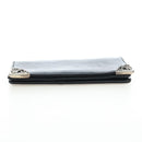 Chrome Hearts Single Fall Long Wallet Leather Black Silver Auth 195110M-7