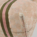 GUCCI GG Canvas Sherry Line Tote Bag Pink Gold 137396 Auth 195115-15