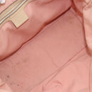 GUCCI GG Canvas Sherry Line Tote Bag Pink Gold 137396 Auth 195115-11
