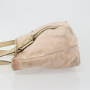 GUCCI GG Canvas Sherry Line Tote Bag Pink Gold 137396 Auth 195115-4