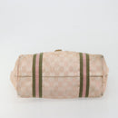 GUCCI GG Canvas Sherry Line Tote Bag Pink Gold 137396 Auth 195115-5