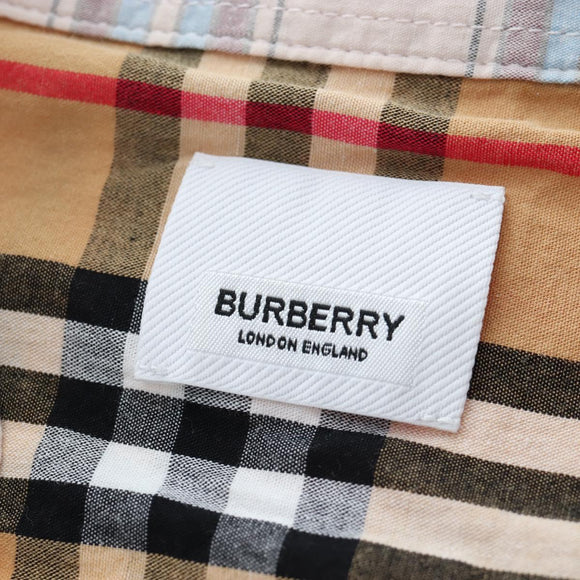 BURBERRY Nova Check Shirt cotton Beige Auth 195117M