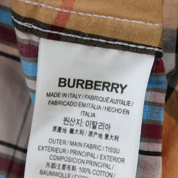 BURBERRY Nova Check Shirt cotton Beige Auth 195117M