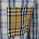 BURBERRY Nova Check Shirt cotton Beige Auth 195117M-7
