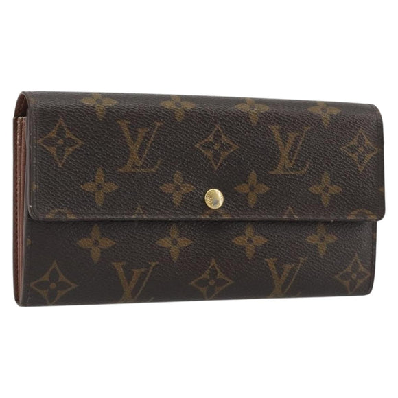 LOUIS VUITTON Monogram Portefeuille Sarah Long Wallet M61734 LV Auth 195118
