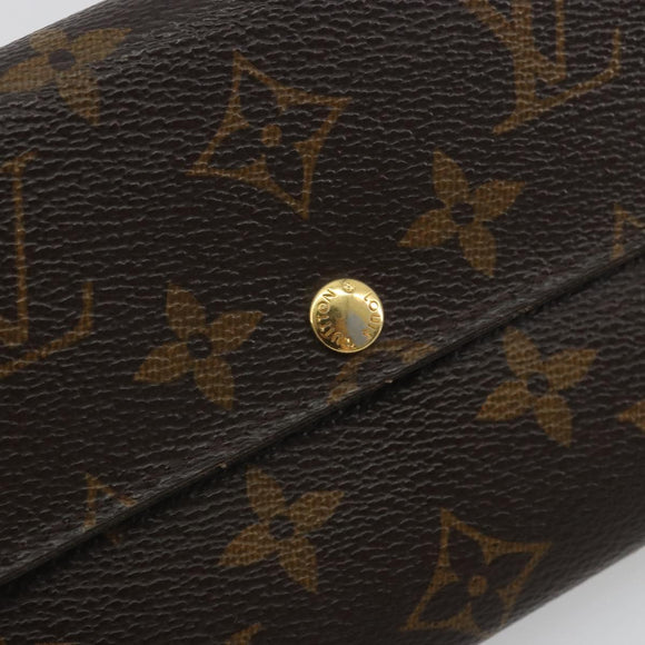 LOUIS VUITTON Monogram Portefeuille Sarah Long Wallet M61734 LV Auth 195118