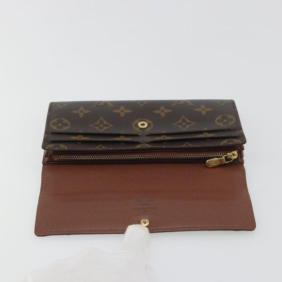 LOUIS VUITTON Monogram Portefeuille Sarah Long Wallet M61734 LV Auth 195118