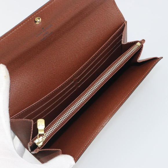LOUIS VUITTON Monogram Portefeuille Sarah Long Wallet M61734 LV Auth 195118