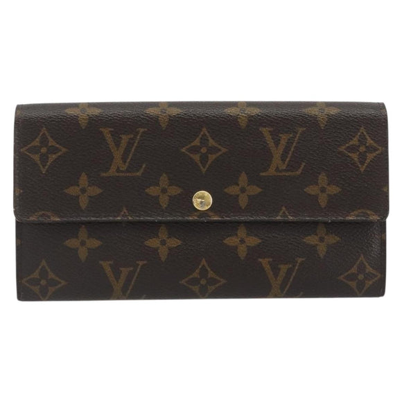 LOUIS VUITTON Monogram Portefeuille Sarah Long Wallet M61734 LV Auth 195118