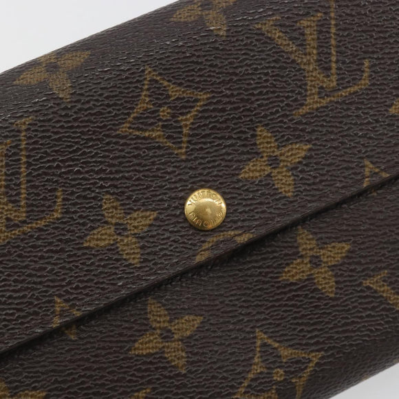 LOUIS VUITTON Monogram Portefeuille Sarah Long Wallet M61734 LV Auth 195119