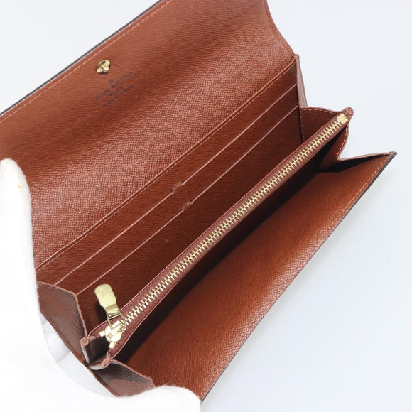 LOUIS VUITTON Monogram Portefeuille Sarah Long Wallet M61734 LV Auth 195119