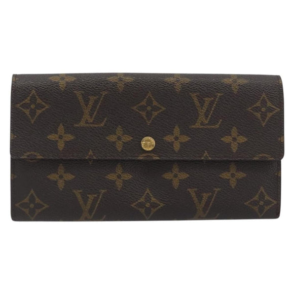 LOUIS VUITTON Monogram Portefeuille Sarah Long Wallet M61734 LV Auth 195119