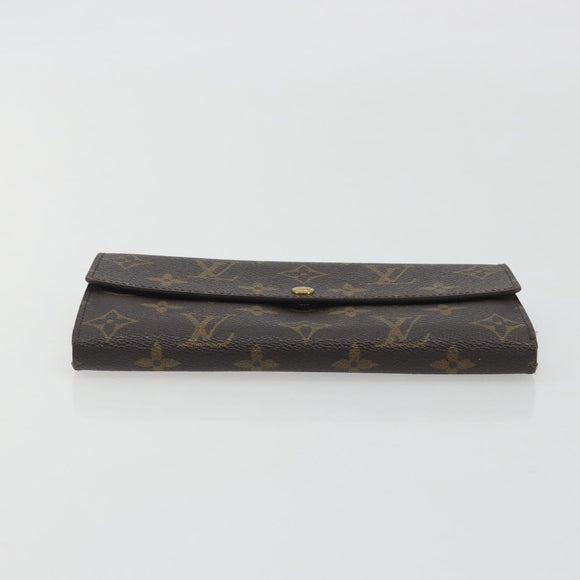 LOUIS VUITTON Monogram Portefeuille Sarah Long Wallet M61734 LV Auth 195119