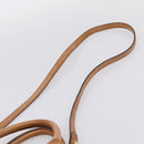 Miu Miu Ribbon Hand Bag Leather 2way Brown Gold Auth 195137V-14