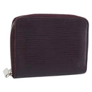 LOUIS VUITTON Epi Zippy Coin Purse Cassis M6015K LV Auth 195152-1