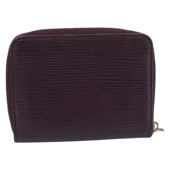 LOUIS VUITTON Epi Zippy Coin Purse Cassis M6015K LV Auth 195152