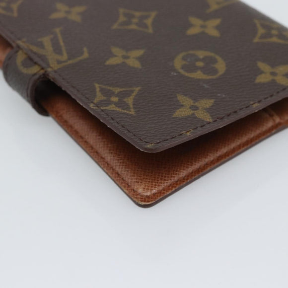 LOUIS VUITTON Monogram Agenda PM Day Planner Cover R20005 LV Auth 195154