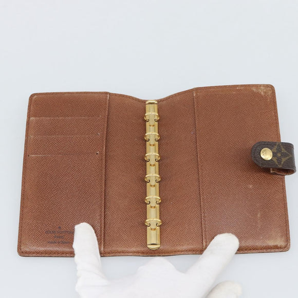 LOUIS VUITTON Monogram Agenda PM Day Planner Cover R20005 LV Auth 195154