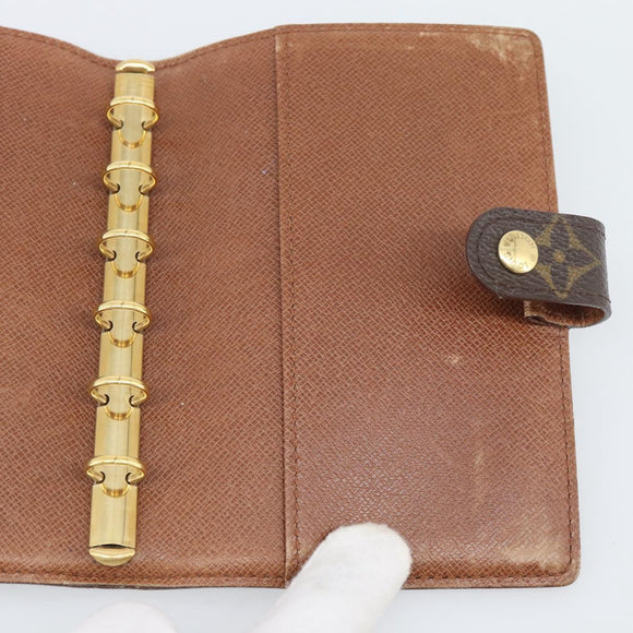 LOUIS VUITTON Monogram Agenda PM Day Planner Cover R20005 LV Auth 195154