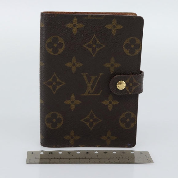 LOUIS VUITTON Monogram Agenda PM Day Planner Cover R20005 LV Auth 195154