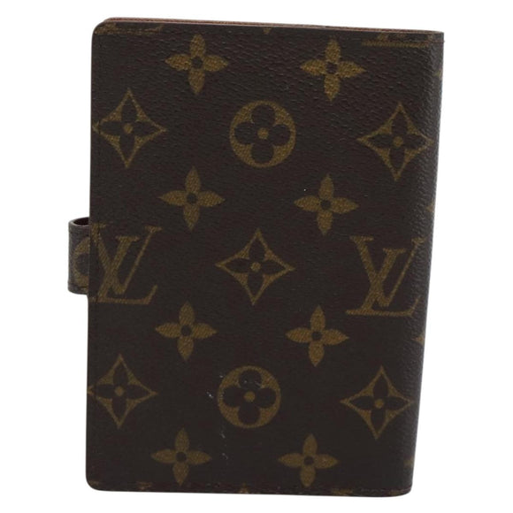 LOUIS VUITTON Monogram Agenda PM Day Planner Cover R20005 LV Auth 195154