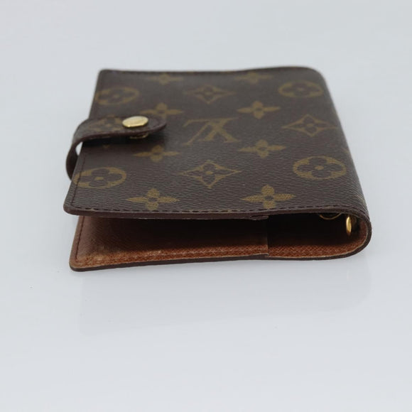 LOUIS VUITTON Monogram Agenda PM Day Planner Cover R20005 LV Auth 195154