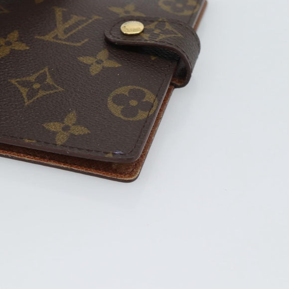 LOUIS VUITTON Monogram Agenda PM Day Planner Cover R20005 LV Auth 195154