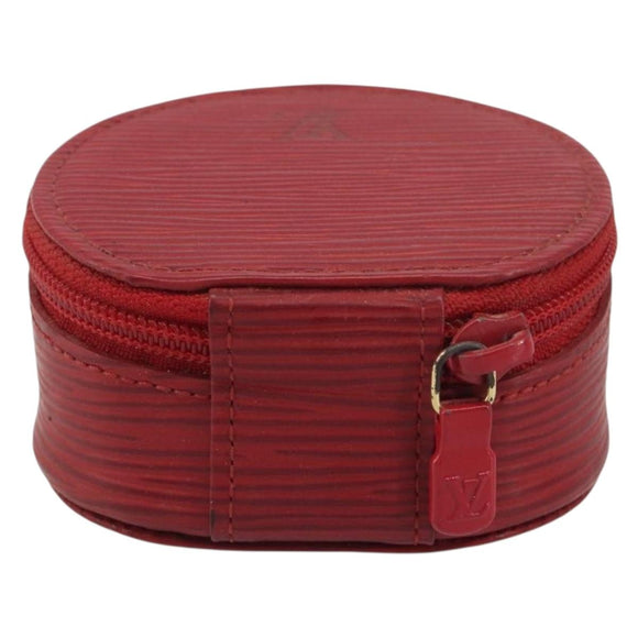 LOUIS VUITTON Epi Ecrin bijou 8 Jewelry Box Red M48227 LV Auth 195155A
