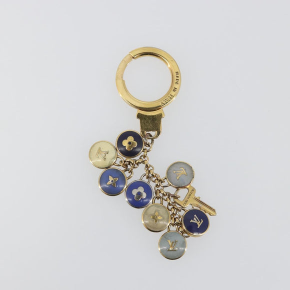 LOUIS VUITTON Porte Cles Pastille Key Holder metal Gold M65381 LV Auth 195156