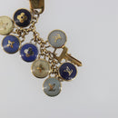 LOUIS VUITTON Porte Cles Pastille Key Holder metal Gold M65381 LV Auth 195156-9
