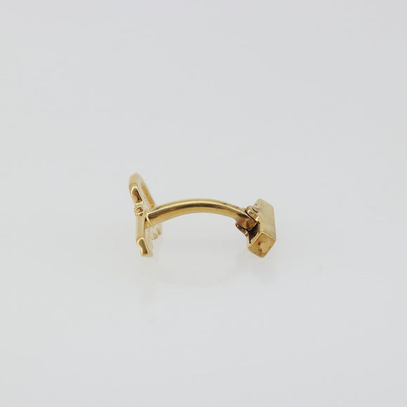 LOUIS VUITTON Padlock Cufflinks Cuffs metal Gold LV Auth 195158