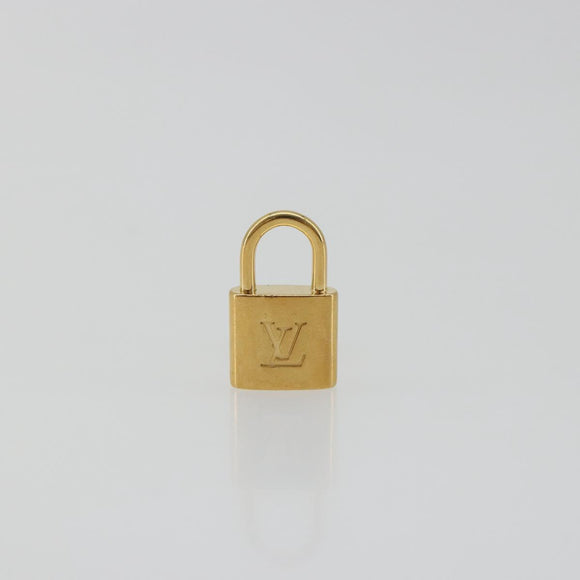 LOUIS VUITTON Padlock Cufflinks Cuffs metal Gold LV Auth 195158