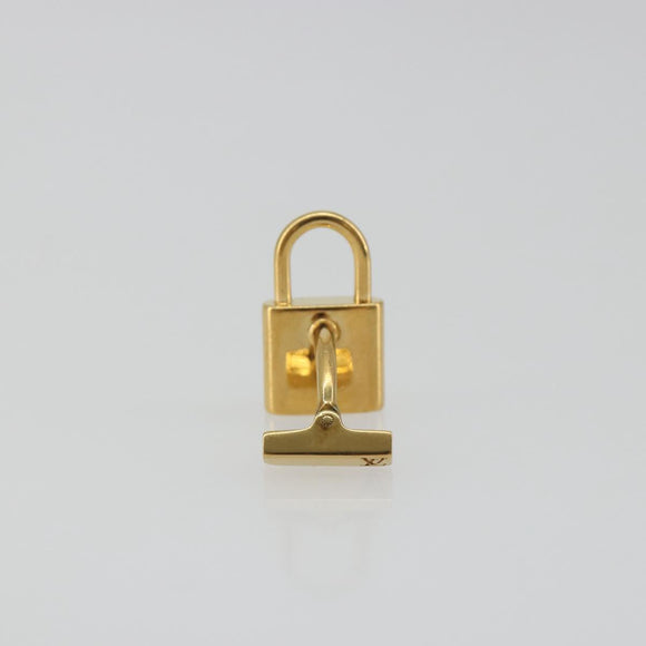 LOUIS VUITTON Padlock Cufflinks Cuffs metal Gold LV Auth 195158