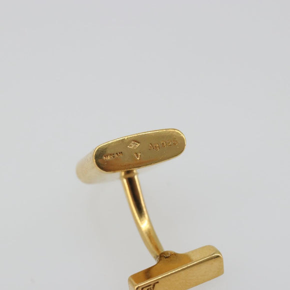 LOUIS VUITTON Padlock Cufflinks Cuffs metal Gold LV Auth 195158