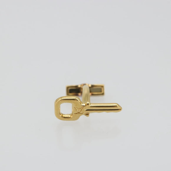 LOUIS VUITTON Padlock Cufflinks Cuffs metal Gold LV Auth 195158