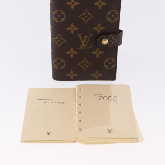 LOUIS VUITTON Monogram Agenda PM Day Planner Cover R20005 LV Auth 195160A