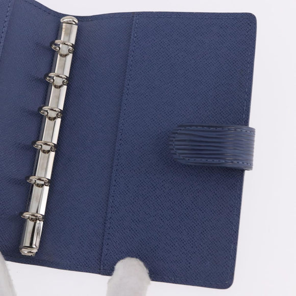 LOUIS VUITTON Epi Agenda PM Day Planner Cover Blue LV Auth 195162V