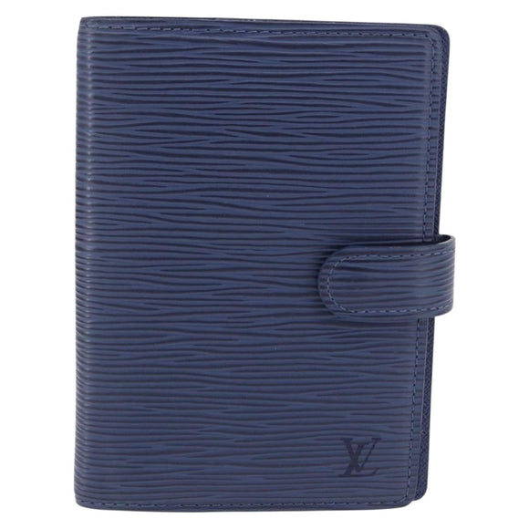 LOUIS VUITTON Epi Agenda PM Day Planner Cover Blue LV Auth 195162V