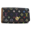 LOUIS VUITTON Monogram Multicolor Multicles 4 Key Case Black M93732 Auth 195163-1