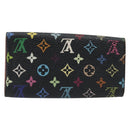 LOUIS VUITTON Monogram Multicolor Multicles 4 Key Case Black M93732 Auth 195163-3