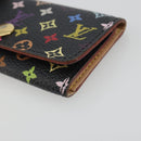 LOUIS VUITTON Monogram Multicolor Multicles 4 Key Case Black M93732 Auth 195163-8