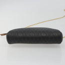 Christian Dior Honeycomb Canvas Chain Shoulder Bag PVC Black Gold Auth 195166A-5